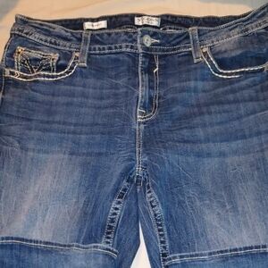 Vigoss Blue Slim Boot Cut Jeans Classic Style